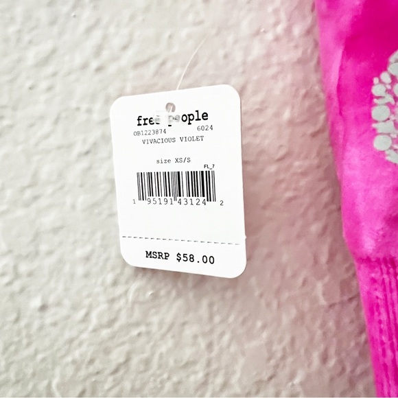 (NWT) Free People | Movement Pink Vivacious Violet Tie Dye Sports Bra - Picture 4 of 6